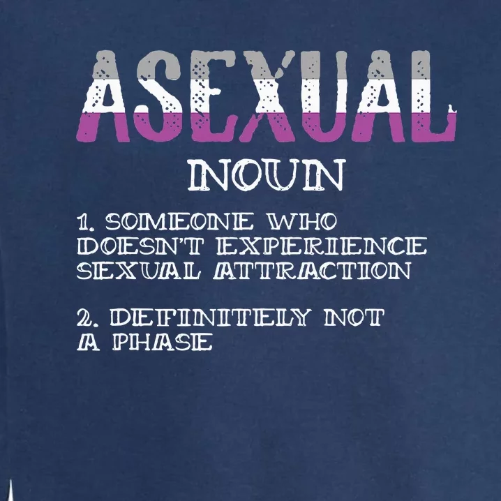 Asexual Person Definition Asexuality Pride Aromantic Ace Garment-Dyed Sweatshirt