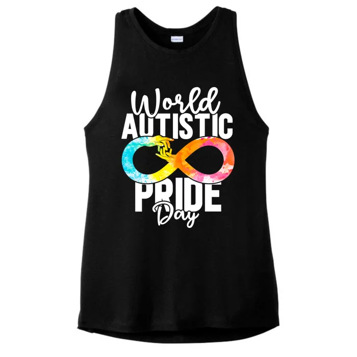 Autistic Pride Day Autism Awareness Cool Gift Ladies Tri-Blend Wicking Tank