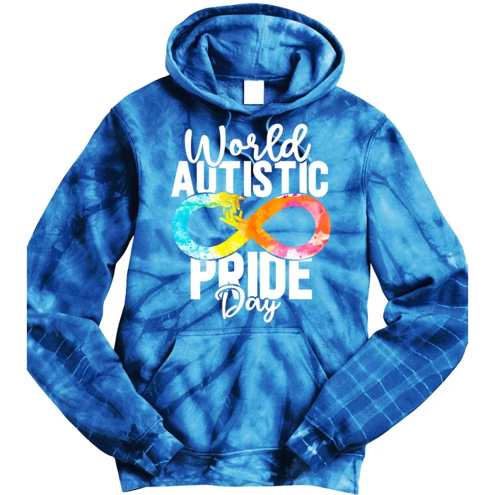 Autistic Pride Day Autism Awareness Cool Gift Tie Dye Hoodie