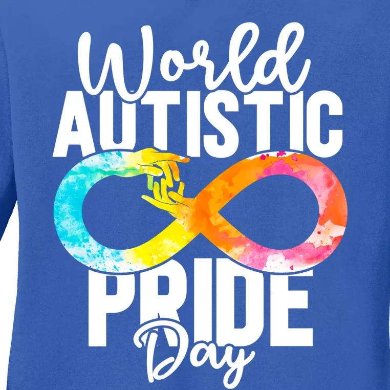 Autistic Pride Day Autism Awareness Cool Gift Ladies Long Sleeve Shirt