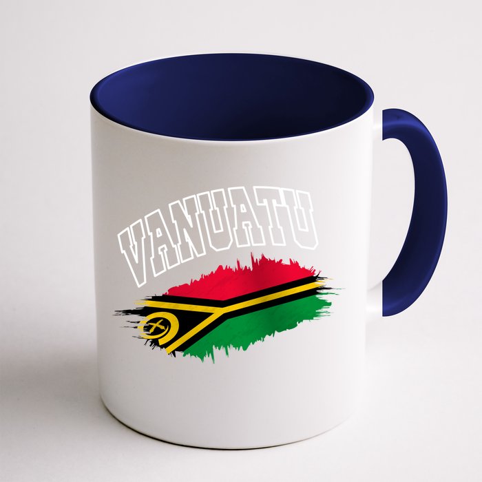 Athletic Patriotic Design Vanuatu Flag Front & Back Coffee Mug