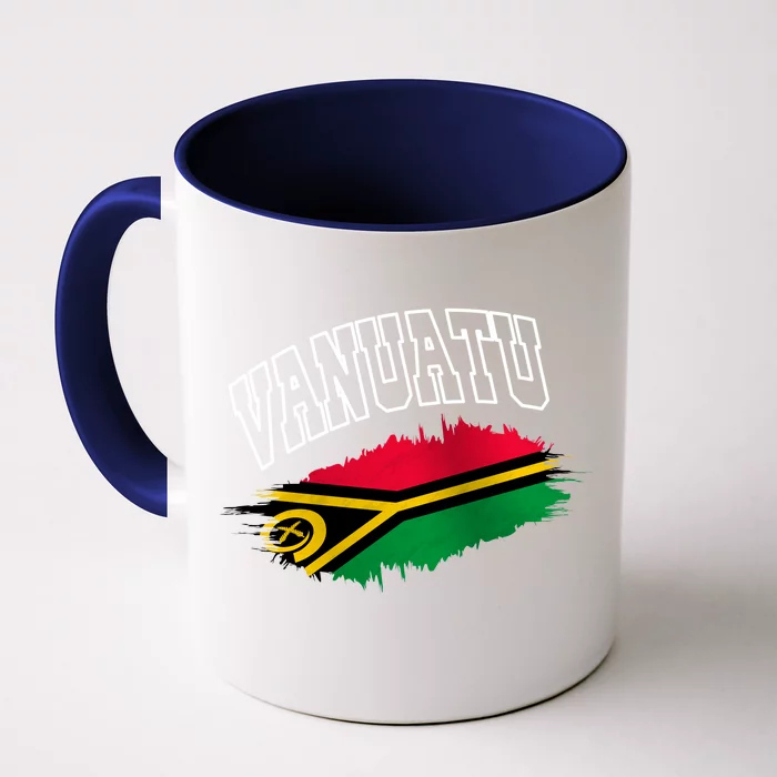 Athletic Patriotic Design Vanuatu Flag Front & Back Coffee Mug