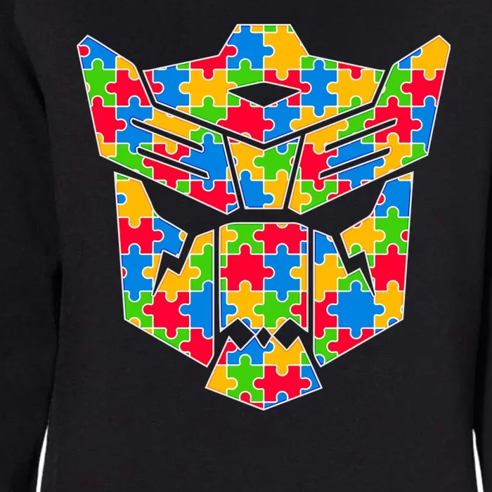 Autism Puzzle Dinobot Logo Womens California Wash Sweatshirt