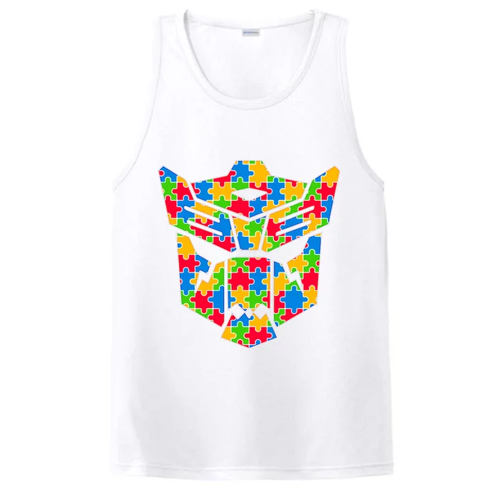 Autism Puzzle Dinobot Logo Performance Tank