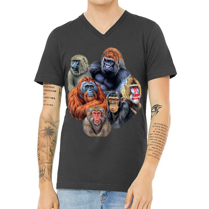 Ape Collage V-Neck T-Shirt