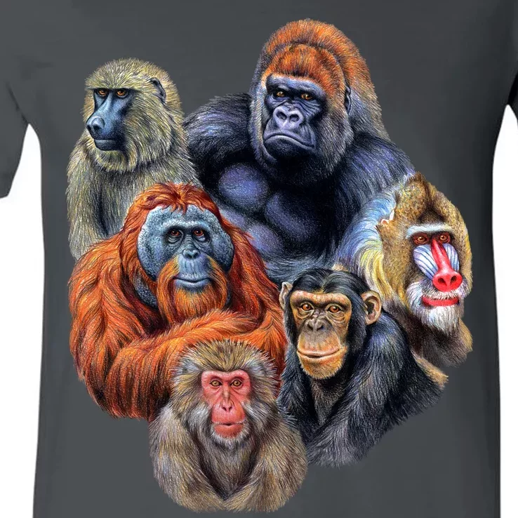 Ape Collage V-Neck T-Shirt