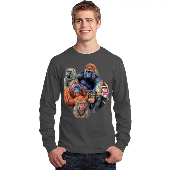 Ape Collage Tall Long Sleeve T-Shirt