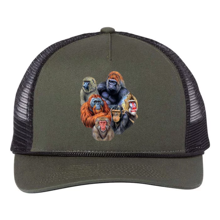 Ape Collage Retro Rope Trucker Hat Cap