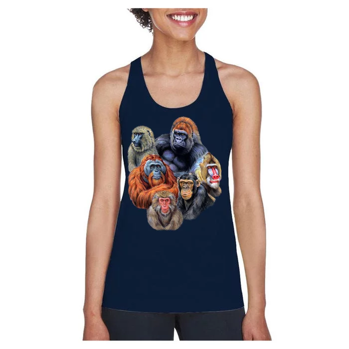 Ape Collage Women's Racerback Tank