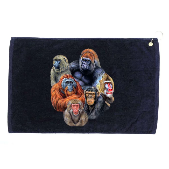 Ape Collage Grommeted Golf Towel