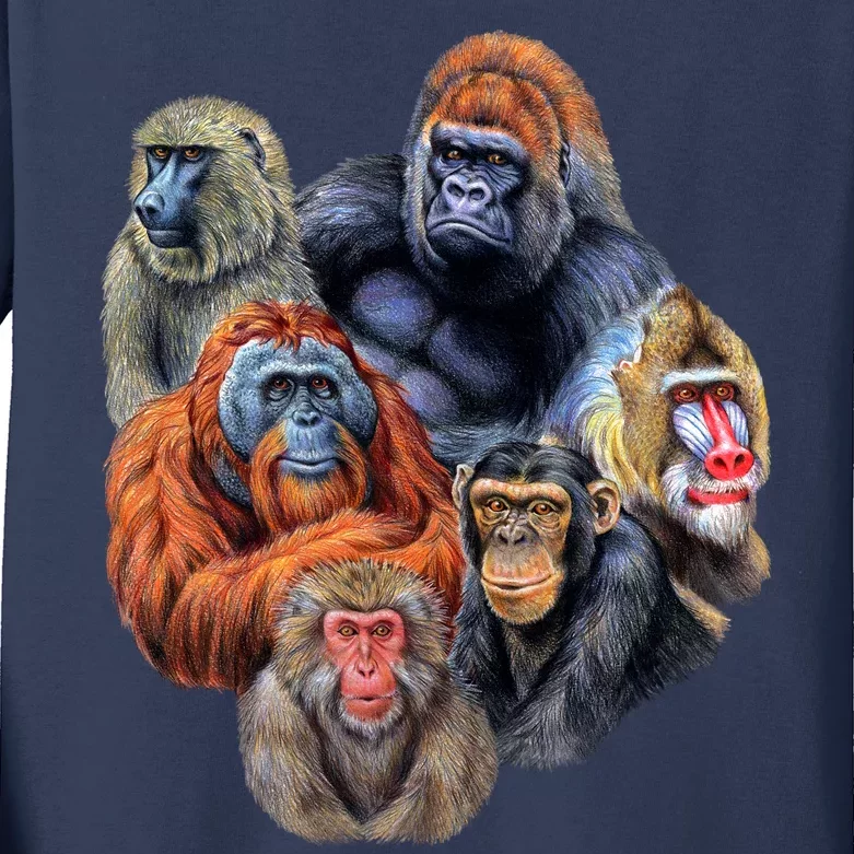 Ape Collage Kids Long Sleeve Shirt