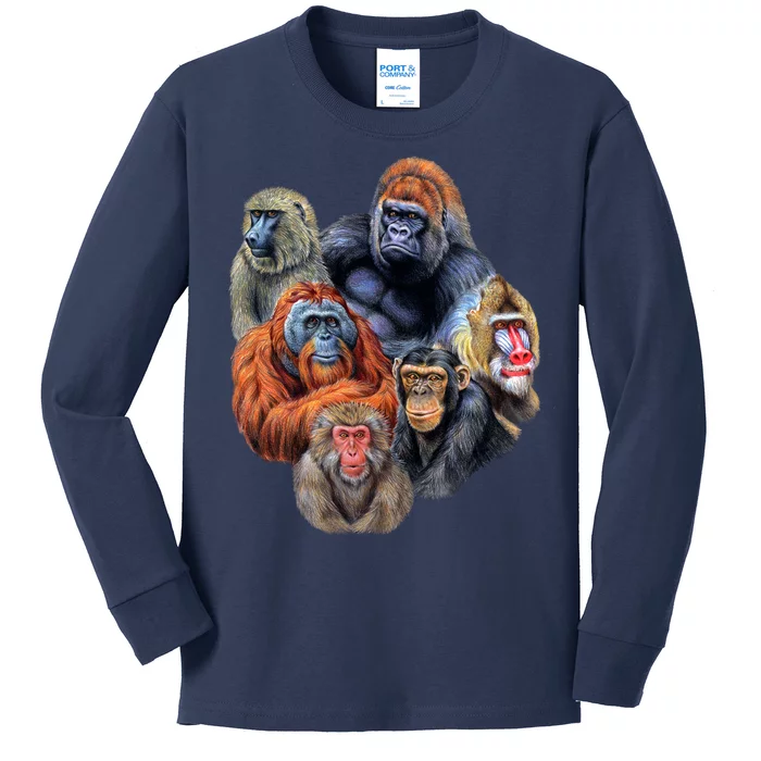 Ape Collage Kids Long Sleeve Shirt