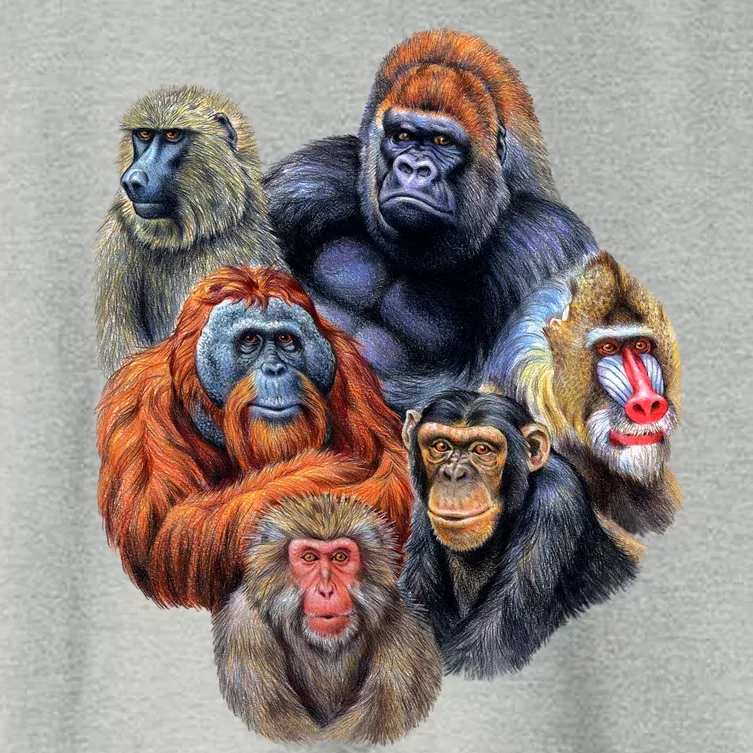 Ape Collage Women's Crop Top Tee