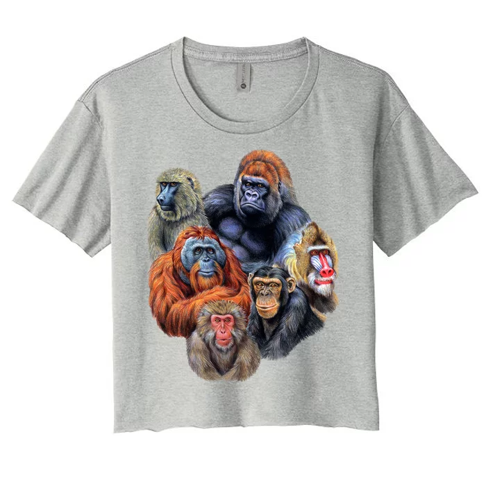 Ape Collage Women's Crop Top Tee