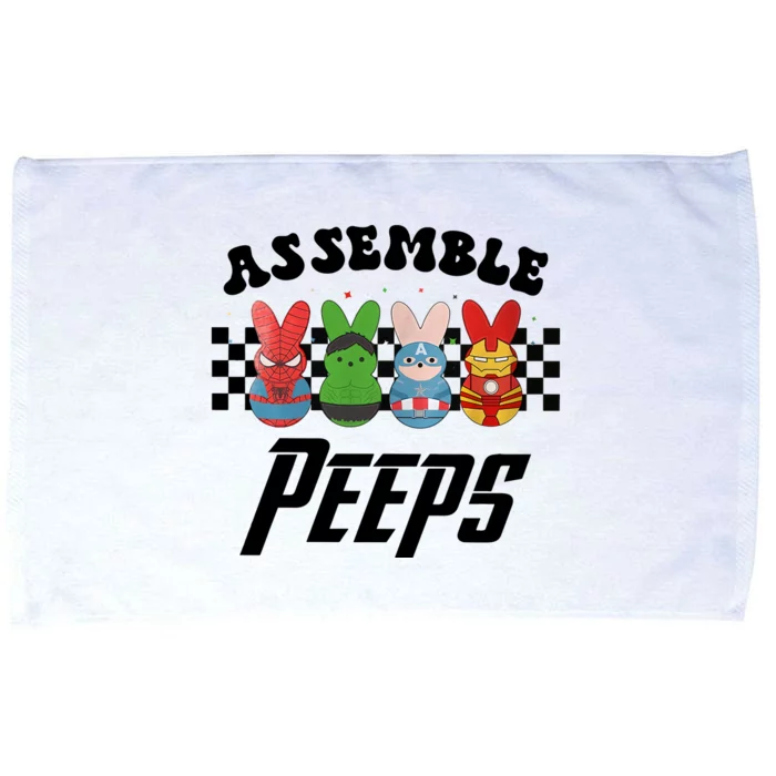 Assemble Peeps Easter Cartoon Easter Superhero Bunny Funny Cute Easter Day Microfiber Hand Towel