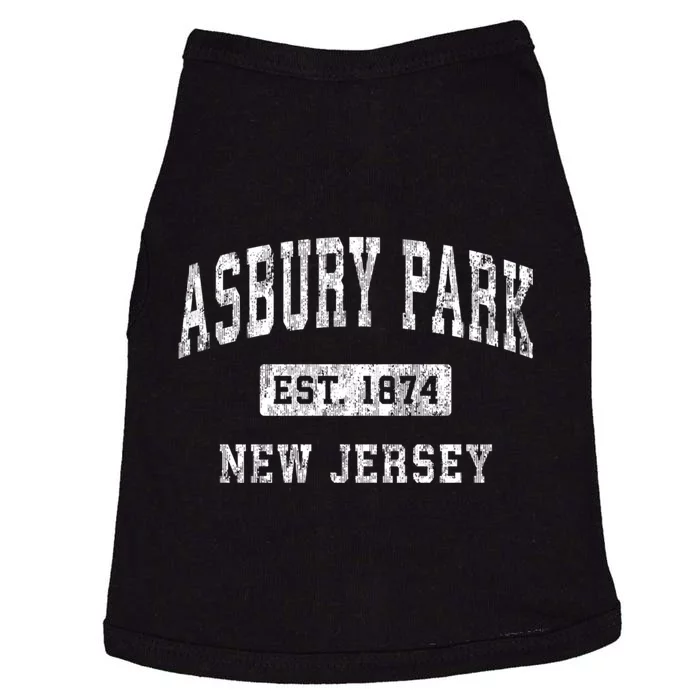 Asbury Park Est 1874 New Jersey Nj Vintage Established Sports Design Doggie Tank