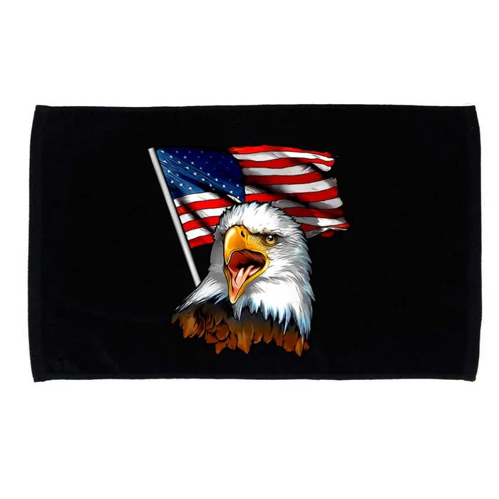 American Patriotic Eagle Flag Microfiber Hand Towel