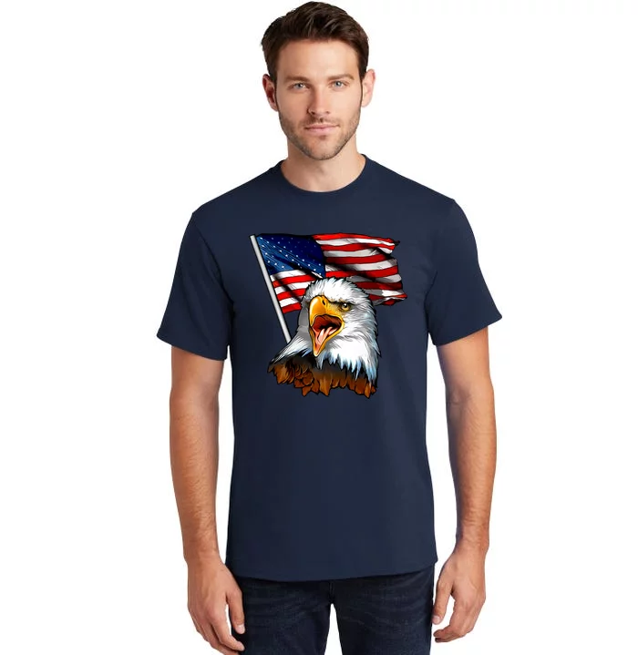 American Patriotic Eagle Flag Tall T-Shirt