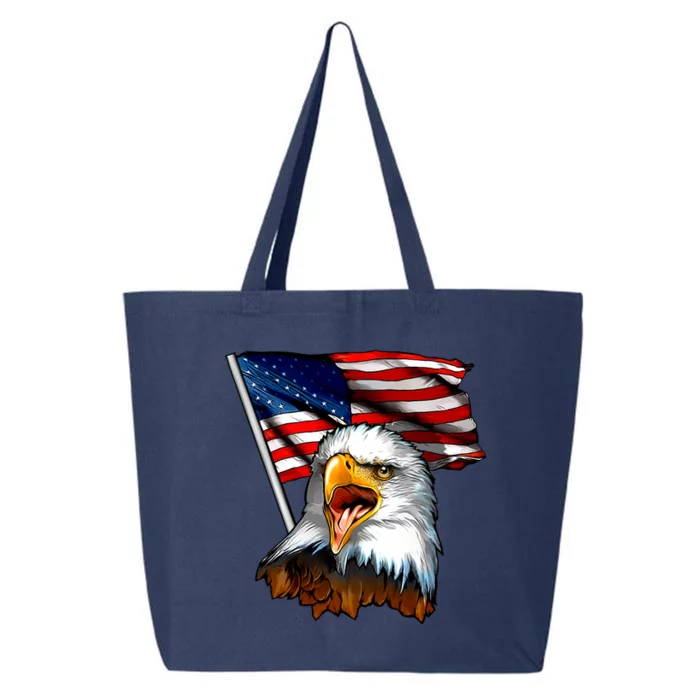 American Patriotic Eagle Flag 25L Jumbo Tote