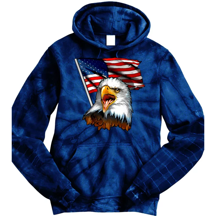 American Patriotic Eagle Flag Tie Dye Hoodie