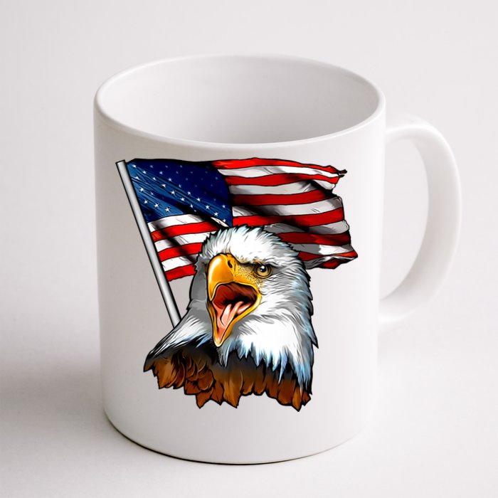 American Patriotic Eagle Flag Front & Back Coffee Mug