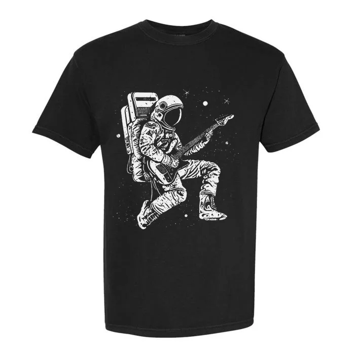 Astronaut playing electric guitar in space Astronaut Art Garment-Dyed Heavyweight T-Shirt