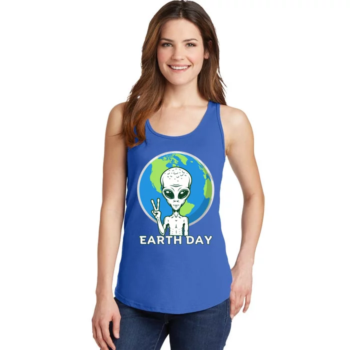 Alien Planet Earth Day April 22 Earth Day Cute Gift Ladies Essential Tank