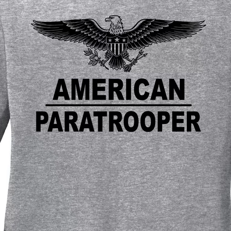 American Paratrooper Eagle Ladies Long Sleeve Shirt