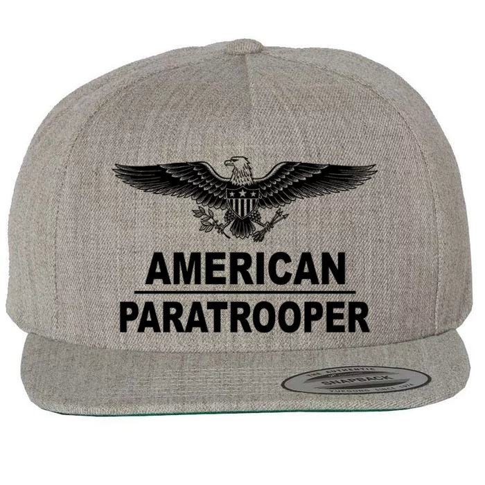 American Paratrooper Eagle Wool Snapback Cap