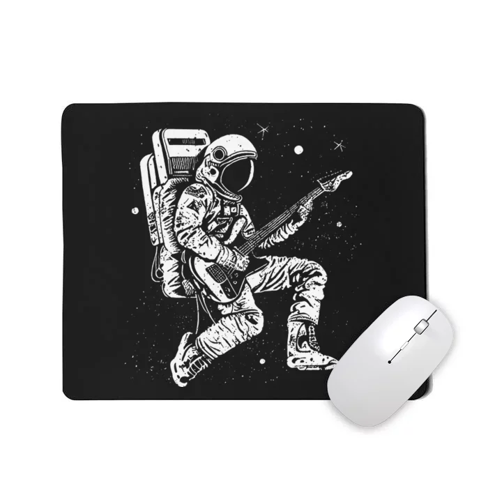 Astronaut playing electric guitar in space Astronaut Art Mousepad