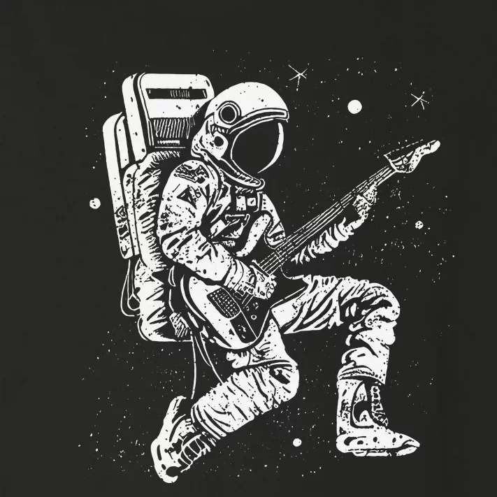 Astronaut playing electric guitar in space Astronaut Art Toddler Long Sleeve Shirt