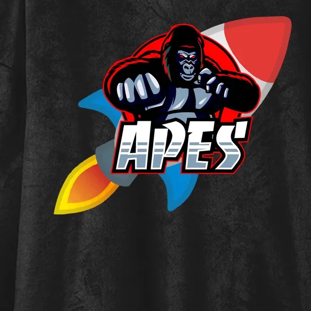 Apes To The Moon Hooded Wearable Blanket