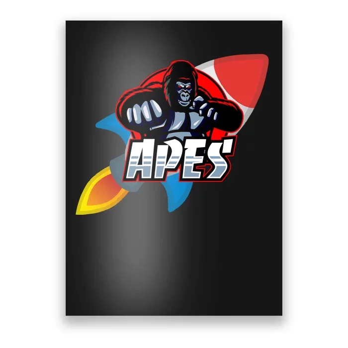 Apes To The Moon Poster