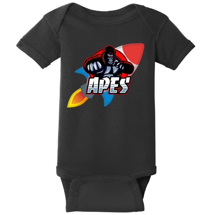 Apes To The Moon Baby Bodysuit