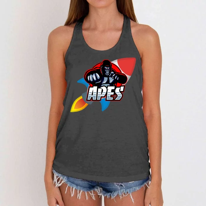 Apes To The Moon Women's Knotted Racerback Tank