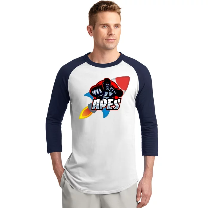 Apes To The Moon Baseball Sleeve Shirt