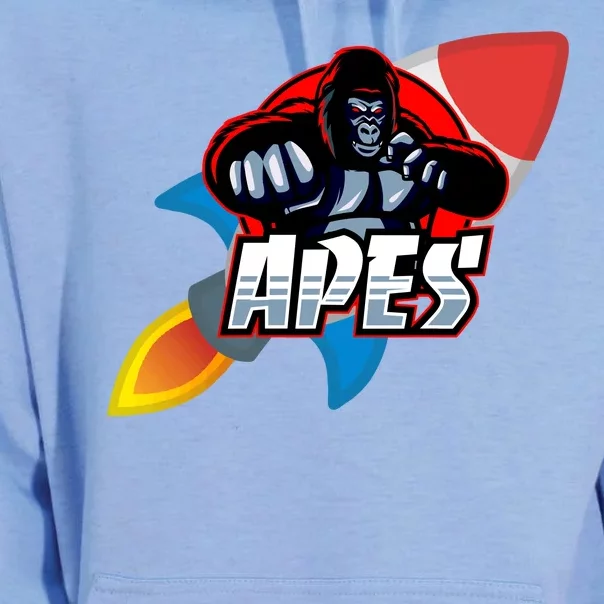 Apes To The Moon Unisex Surf Hoodie