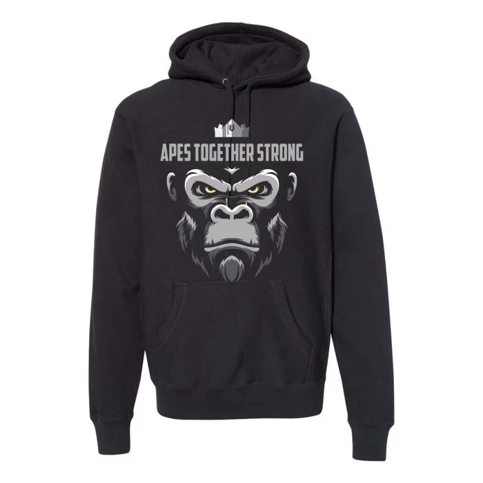 Apes Together Strong Gorilla HODL Stocks Premium Hoodie