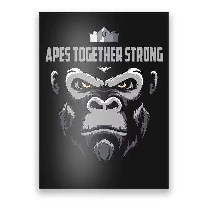 Apes Together Strong Gorilla HODL Stocks Poster