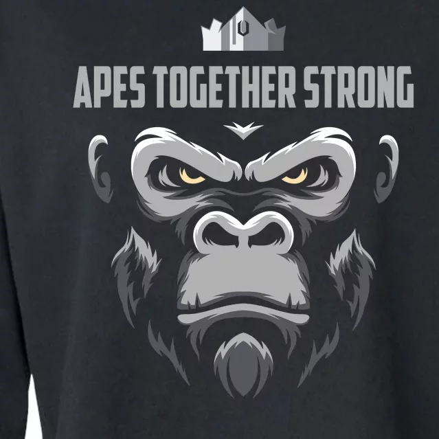 Apes Together Strong Gorilla HODL Stocks Cropped Pullover Crew