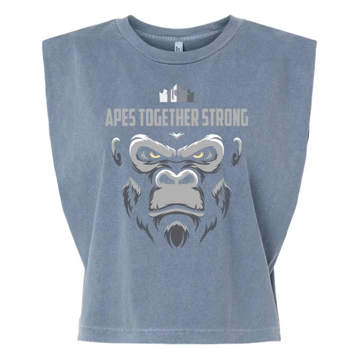 Apes Together Strong Gorilla HODL Stocks Garment-Dyed Women's Muscle Tee