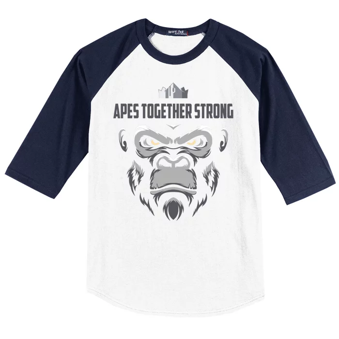 Apes Together Strong Gorilla HODL Stocks Baseball Sleeve Shirt