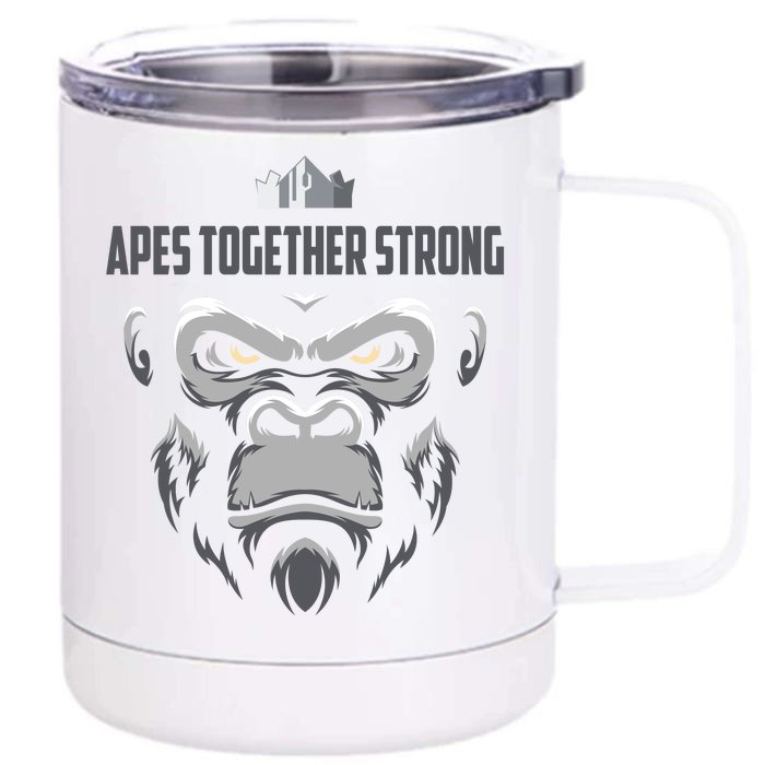 Apes Together Strong Gorilla HODL Stocks Front & Back 12oz Stainless Steel Tumbler Cup