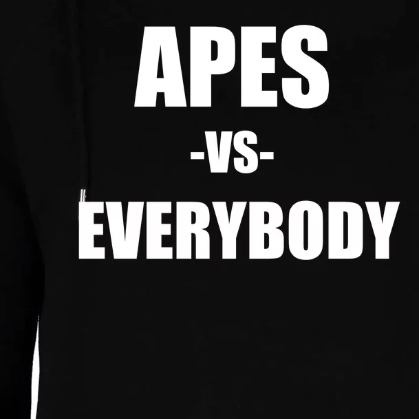 Apes Vs Everybody Womens Funnel Neck Pullover Hood