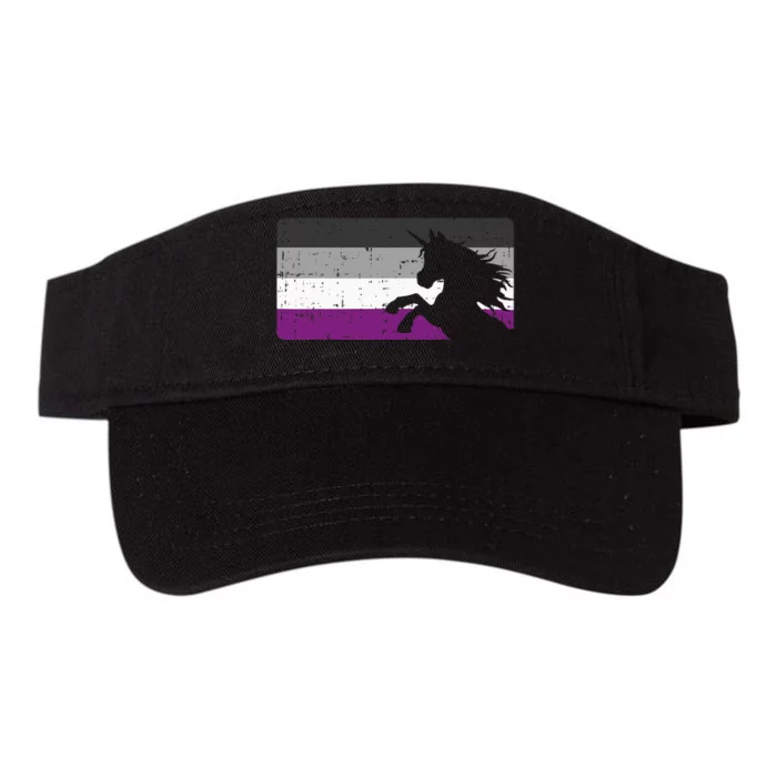 Asexual Pride Flag Unicorn Majestic Animal Ace Valucap Bio-Washed Visor