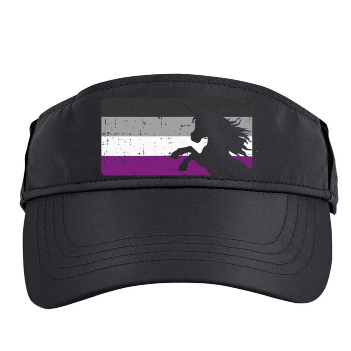 Asexual Pride Flag Unicorn Majestic Animal Ace Lgbtq Adult Drive Performance Visor