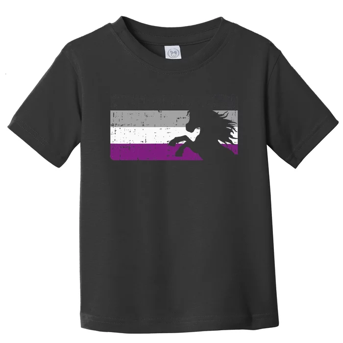 Asexual Pride Flag Unicorn Majestic Animal Ace Lgbtq Toddler T-Shirt