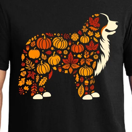 Autumn Pumpkin Fall Bernese Mountain Dog Thanksgiving Wo Pajama Set