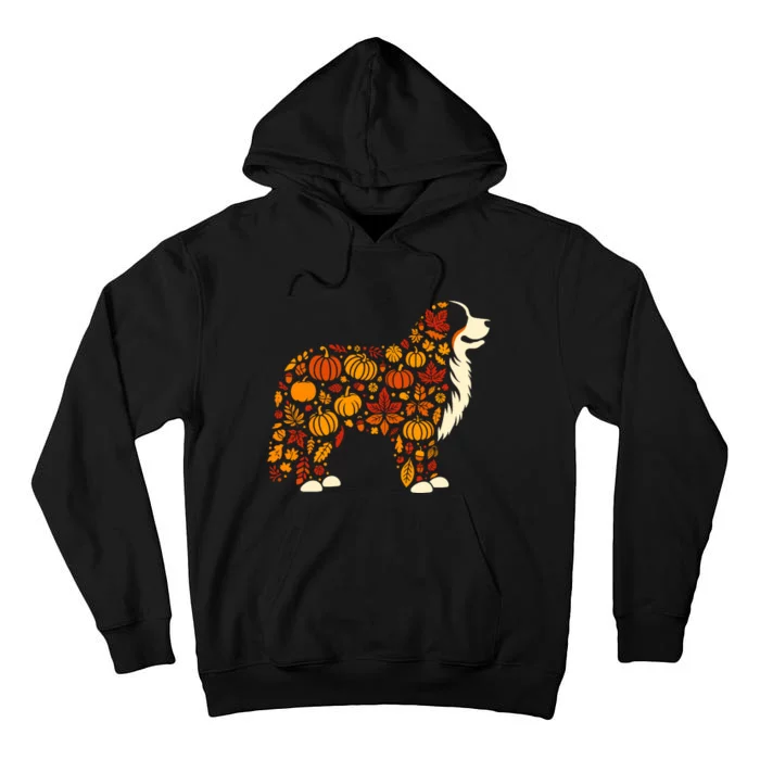 Autumn Pumpkin Fall Bernese Mountain Dog Thanksgiving Wo Tall Hoodie