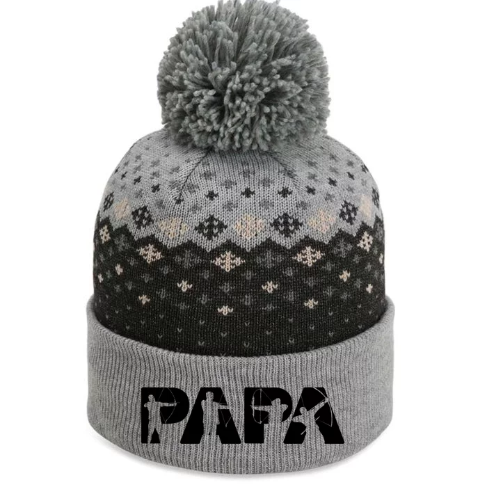 Archery Papa Funny Papa Archer Dad Fathers Day Gift The Baniff Cuffed Pom Beanie